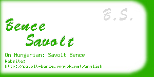 bence savolt business card